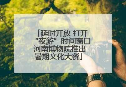延时开放 打开“夜游”时间窗口 河南博物院推出暑期文化大餐