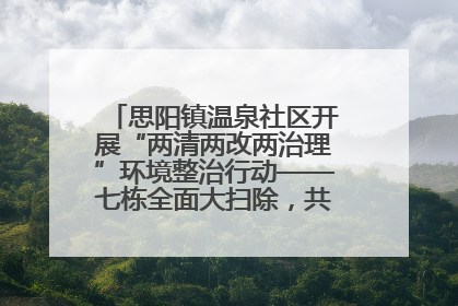 思阳镇温泉社区开展“两清两改两治理”环境整治行动——七栋全面大扫除，共建洁净家园