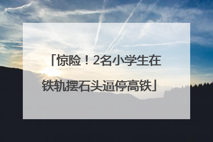 惊险！2名小学生在铁轨摆石头逼停高铁