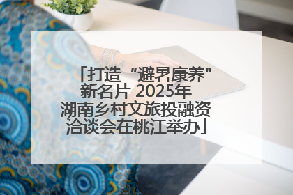 打造“避暑康养”新名片 2025年湖南乡村文旅投融资洽谈会在桃江举办