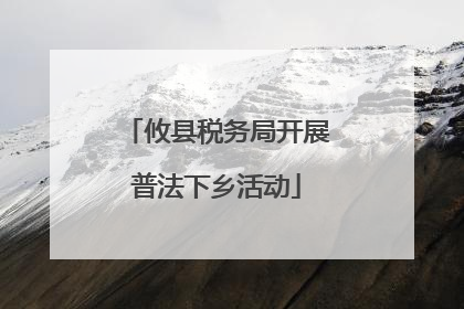 攸县税务局开展普法下乡活动