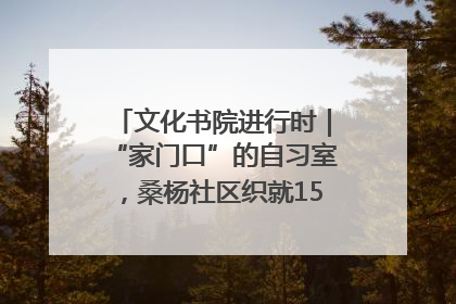 文化书院进行时｜“家门口”的自习室，桑杨社区织就15分钟学习生活圈