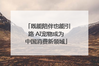 既能陪伴也能引路 AI宠物成为中国消费新领域