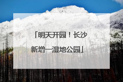 明天开园！长沙新增一湿地公园