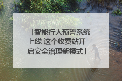 智能行人预警系统上线 这个收费站开启安全治理新模式