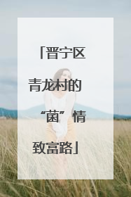 晋宁区青龙村的“菌”情致富路