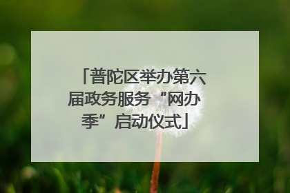 普陀区举办第六届政务服务“网办季”启动仪式