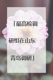 最高检调研组在山东青岛调研