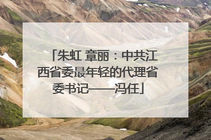 朱虹 章丽：中共江西省委最年轻的代理省委书记——冯任