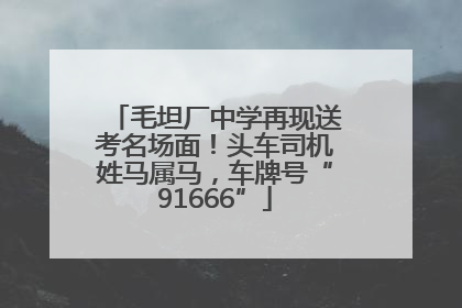 毛坦厂中学再现送考名场面！头车司机姓马属马，车牌号“91666”