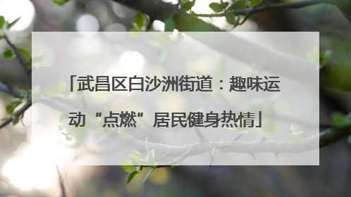 武昌区白沙洲街道：趣味运动“点燃”居民健身热情