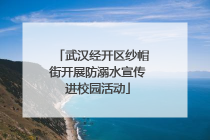武汉经开区纱帽街开展防溺水宣传进校园活动