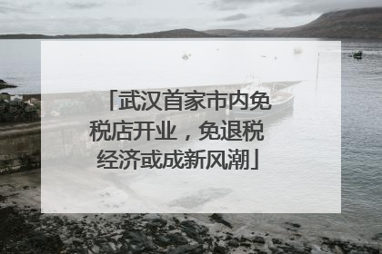武汉首家市内免税店开业，免退税经济或成新风潮
