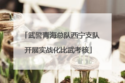 武警青海总队西宁支队开展实战化比武考核