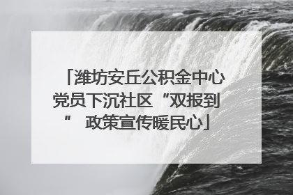 潍坊安丘公积金中心党员下沉社区“双报到” 政策宣传暖民心