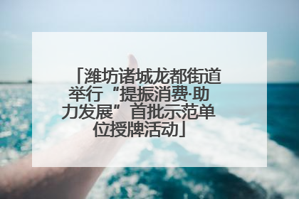 潍坊诸城龙都街道举行“提振消费·助力发展”首批示范单位授牌活动