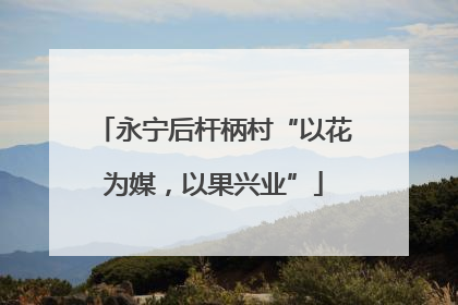 永宁后杆柄村“以花为媒，以果兴业”