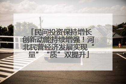 民间投资保持增长 创新动能持续增强！河北民营经济发展实现“量”“质”双提升