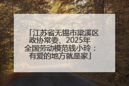 江苏省无锡市梁溪区政协常委、2025年全国劳动模范钱小玲：有爱的地方就是家