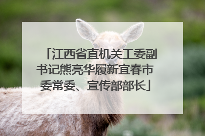 江西省直机关工委副书记熊亮华履新宜春市委常委、宣传部部长