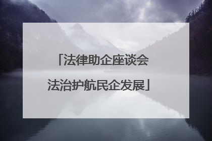 法律助企座谈会 法治护航民企发展