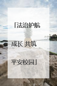法治护航成长 共筑平安校园