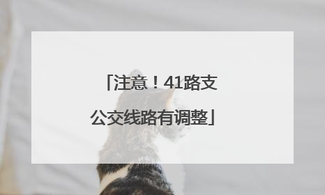 注意！41路支公交线路有调整