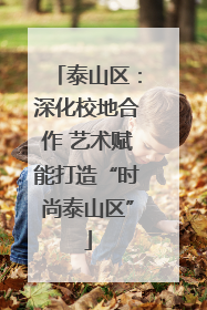 泰山区：深化校地合作 艺术赋能打造“时尚泰山区”