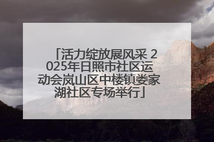 活力绽放展风采 2025年日照市社区运动会岚山区中楼镇娄家湖社区专场举行