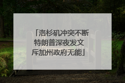 洛杉矶冲突不断 特朗普深夜发文斥加州政府无能