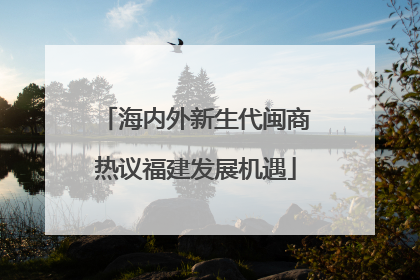 海内外新生代闽商热议福建发展机遇