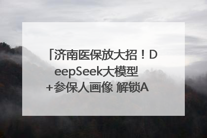 济南医保放大招！DeepSeek大模型+参保人画像 解锁AI医保管家新体验