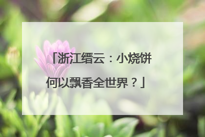 浙江缙云：小烧饼何以飘香全世界？