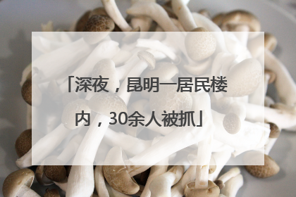 深夜，昆明一居民楼内，30余人被抓
