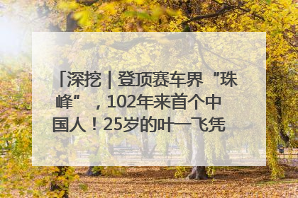 深挖｜登顶赛车界“珠峰”，102年来首个中国人！25岁的叶一飞凭什么创造历史？