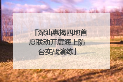 深汕惠揭四地首度联动开展海上防台实战演练