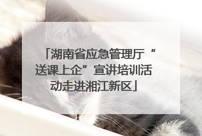 湖南省应急管理厅“送课上企”宣讲培训活动走进湘江新区