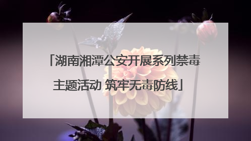 湖南湘潭公安开展系列禁毒主题活动 筑牢无毒防线