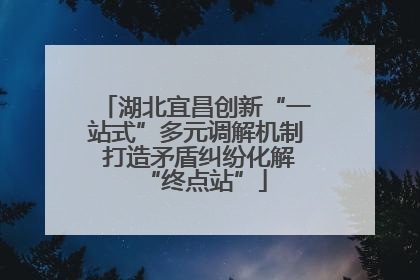 湖北宜昌创新“一站式”多元调解机制 打造矛盾纠纷化解“终点站”