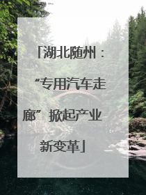 湖北随州：“专用汽车走廊”掀起产业新变革