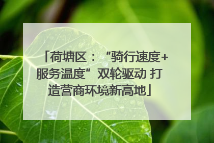 荷塘区：“骑行速度+服务温度”双轮驱动 打造营商环境新高地
