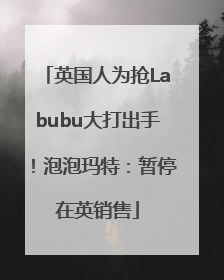 英国人为抢Labubu大打出手！泡泡玛特：暂停在英销售
