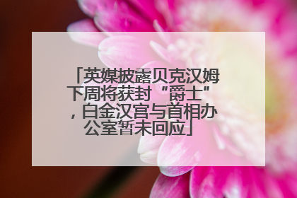 英媒披露贝克汉姆下周将获封“爵士”，白金汉宫与首相办公室暂未回应