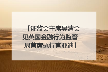 证监会主席吴清会见英国金融行为监管局首席执行官亚迪