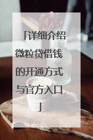 详细介绍微粒贷借钱的开通方式与官方入口
