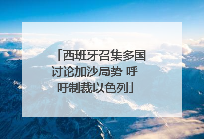 西班牙召集多国讨论加沙局势 呼吁制裁以色列