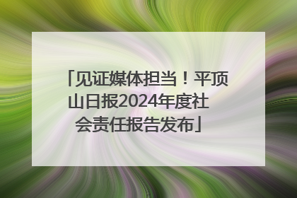 见证媒体担当！平顶山日报2024年度社会责任报告发布