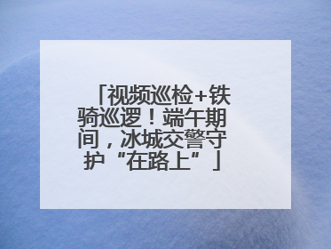 视频巡检+铁骑巡逻！端午期间，冰城交警守护“在路上”