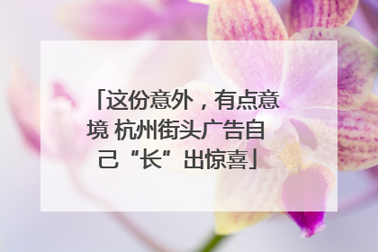 这份意外，有点意境 杭州街头广告自己“长”出惊喜