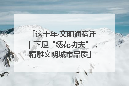 这十年·文明润宿迁｜下足“绣花功夫”，精雕文明城市品质